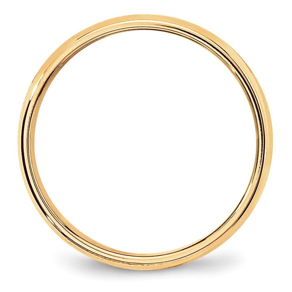Kazi Luxury 14KY 6mm LTW Milgrain Half Round Band Size 5.5 - Picture 2 of 6